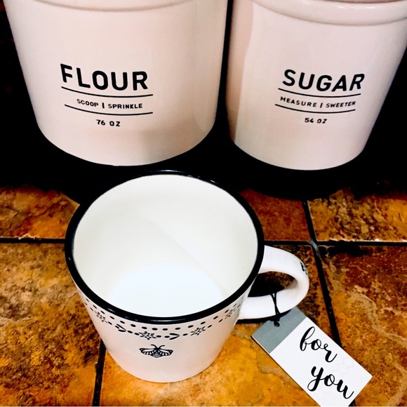 BEE Yourself coffee tea mug cup coastal cottage core farmhouse kitchen - Picture 3 of 4